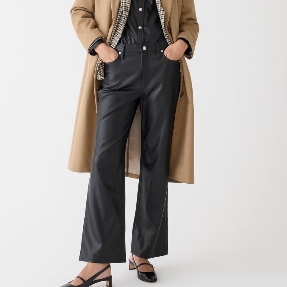 J crew Slim wide-leg pant in faux leather